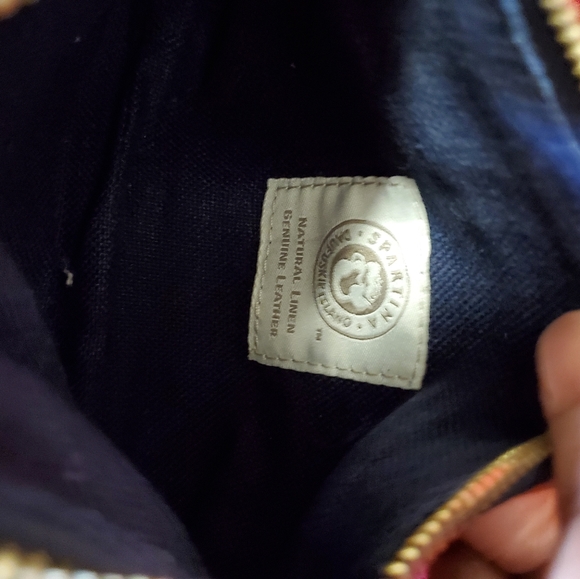 Canvas/Leather Daufuskie Island Tassel Wristlet - Picture 3 of 5